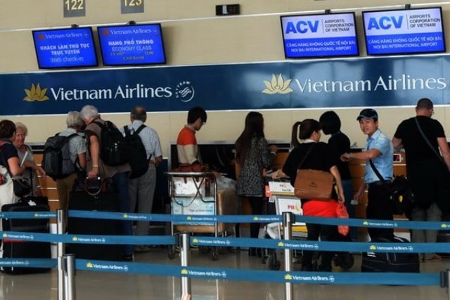 Quầy check in của Vietnam Airlines
