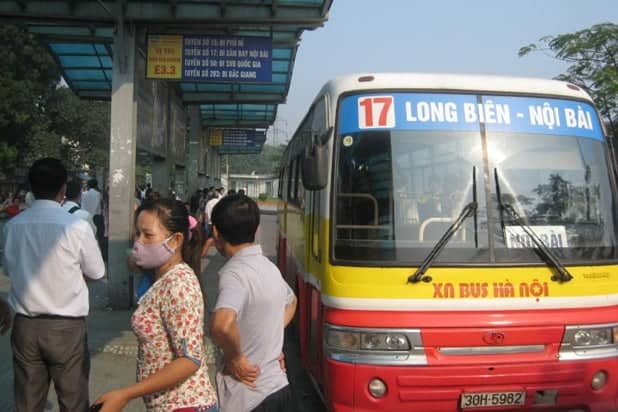 Xe bus đi sân bay Nội Bài số 17: Long Biên - Nội Bài